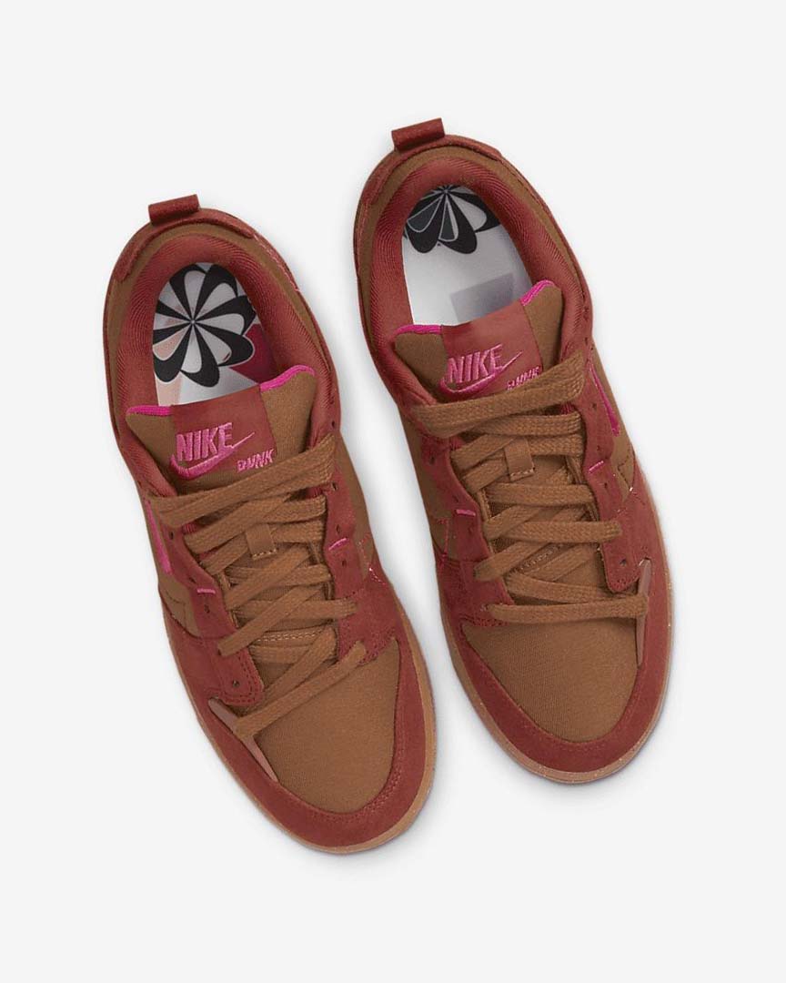 Brown / Orange / Red / Pink Women's Nike Dunk Low Disrupt 2 Sneakers | UK5259