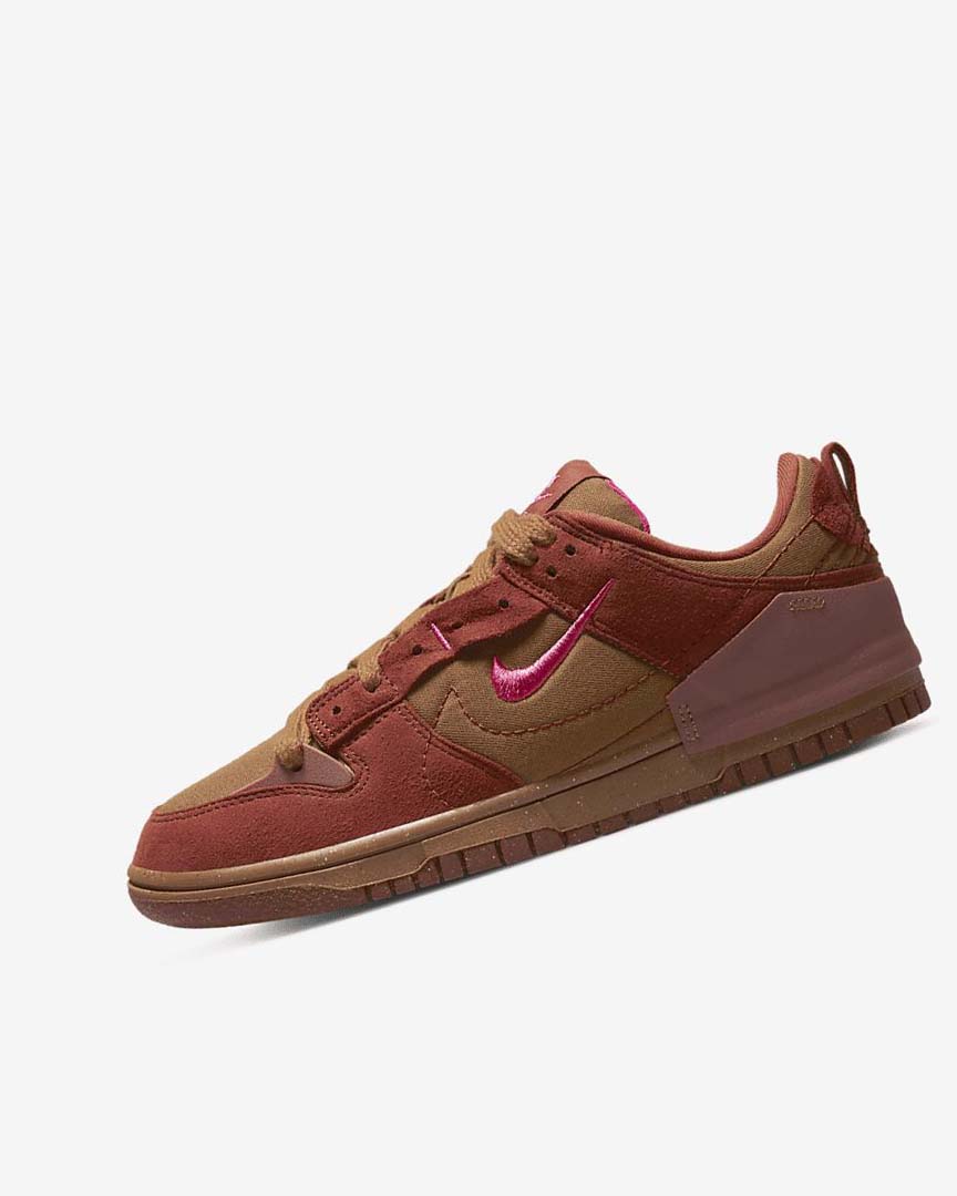 Brown / Orange / Red / Pink Women\'s Nike Dunk Low Disrupt 2 Sneakers | UK5259