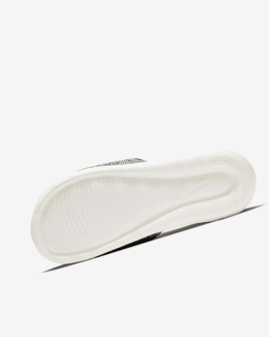 Brown / White / Black Women's Nike Victori One Slides | UK4979