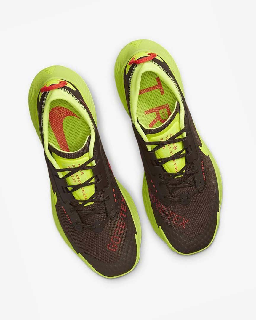 Dark Chocolate / Light Red Men's Nike Pegasus Trail 3 GORE-TEX Trail Running Shoes | UK2905