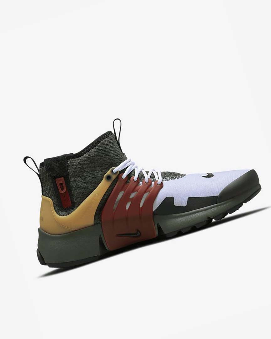 Dark Grey Green / Black Men's Nike Air Presto Mid Utility Casual Shoes | UK1211