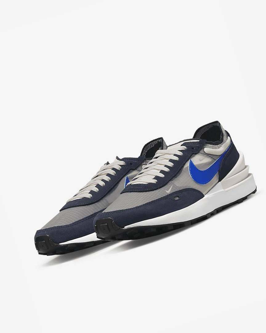 Dark Obsidian / Black / Royal Men's Nike Waffle One SE Sneakers | UK4776