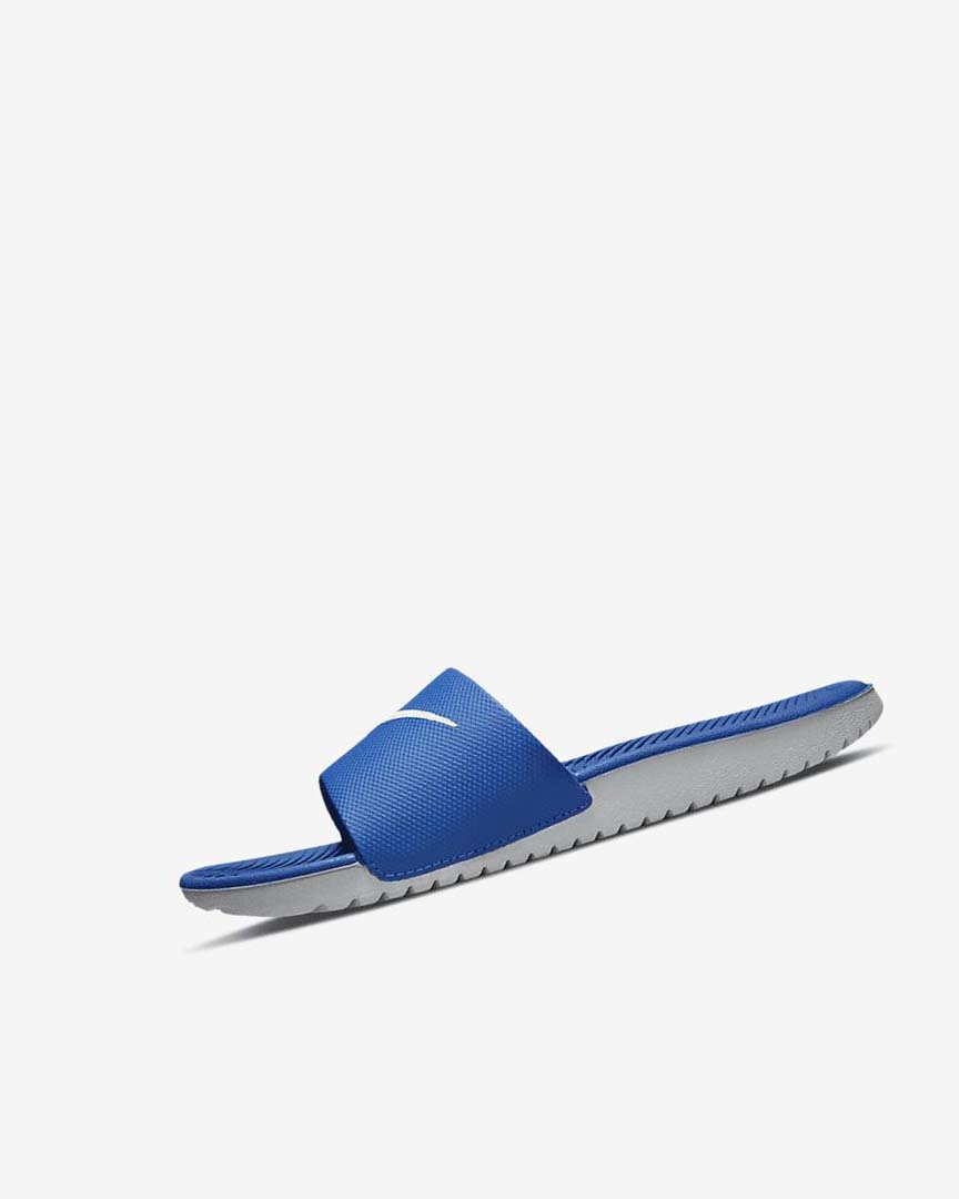 Deep Blue / White Boys\' Nike Kawa Slides | UK2990