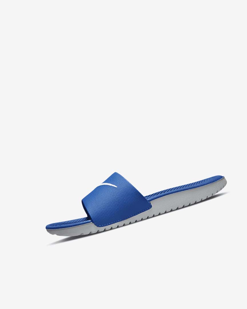 Deep Blue / White Girls\' Nike Kawa Slides | UK4702