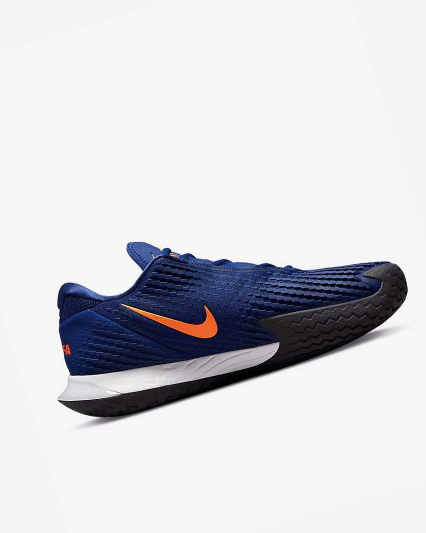 Deep Royal Blue / Orange / Black / White Men's Nike Court Zoom Vapor Cage 4 Rafa Tennis Shoes | UK2462