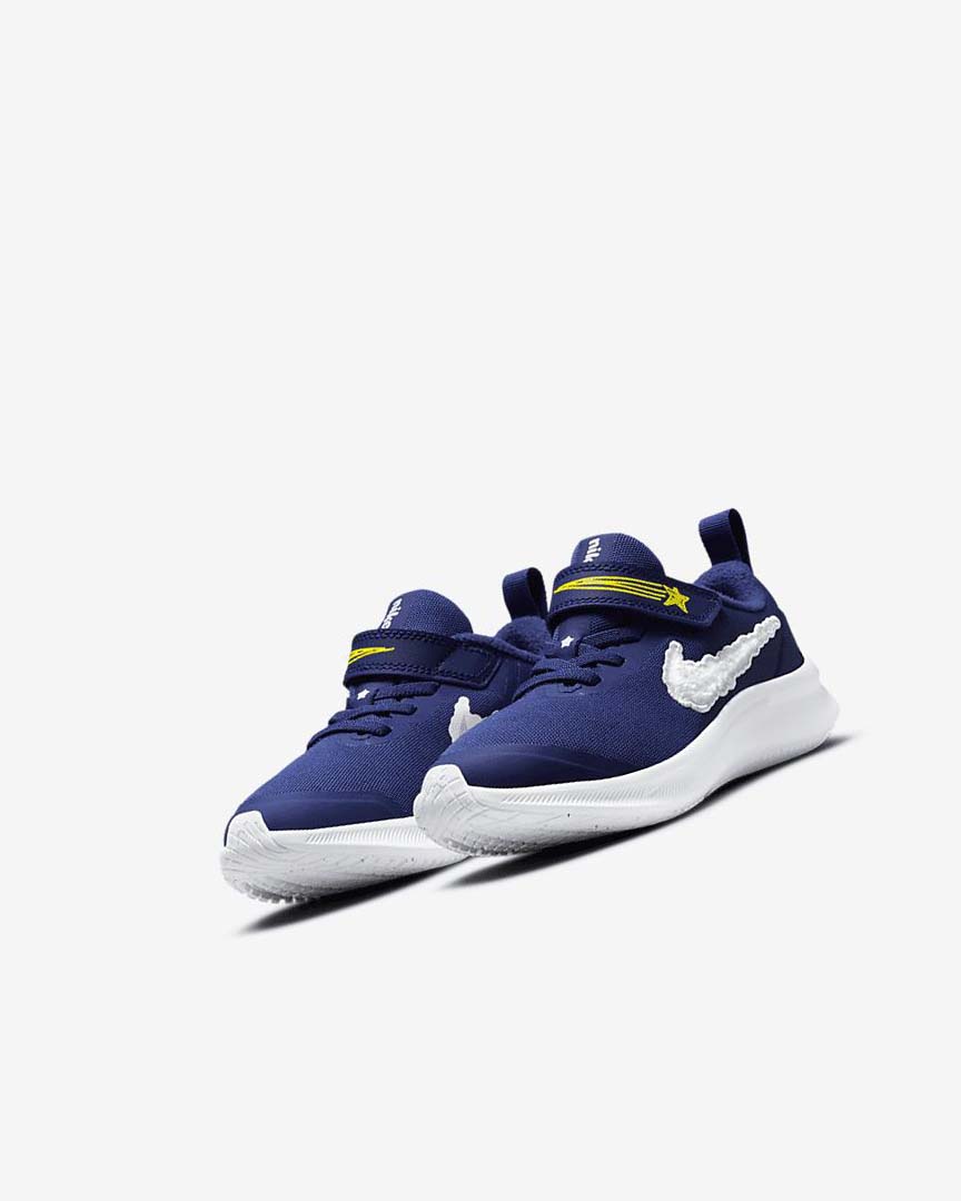 Deep Royal Blue / Yellow / White Boys' Nike Star Runner 3 Dream Running Shoes | UK3140