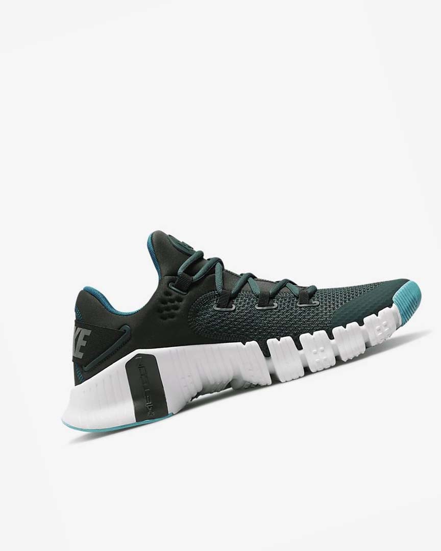 Green / Black / White Men's Nike Free Metcon 4 Training Shoes | UK5261