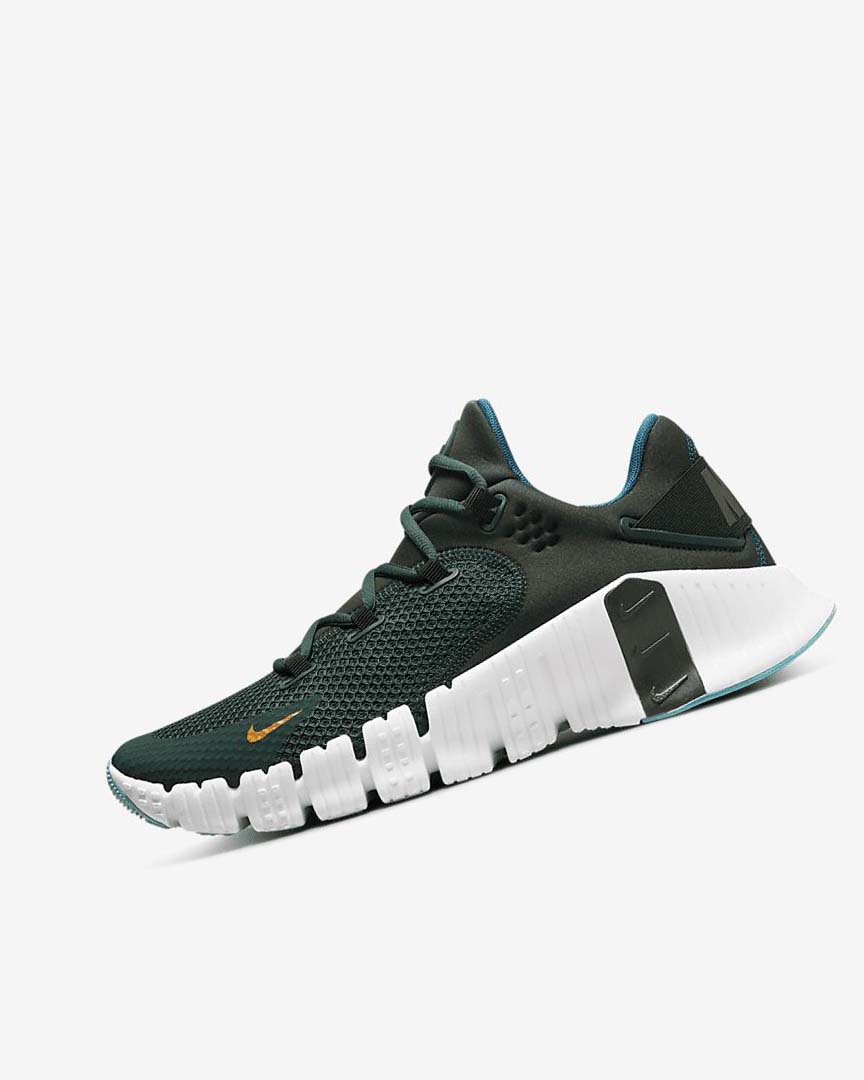 Green / Black / White Women\'s Nike Free Metcon 4 Training Shoes | UK2628