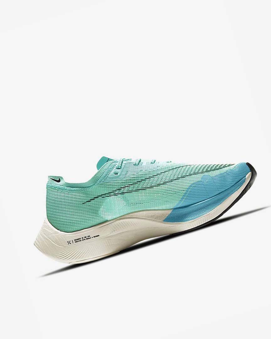 Green / Blue / White / Black Men's Nike ZoomX Vaporfly Next% 2 Running Shoes | UK2413