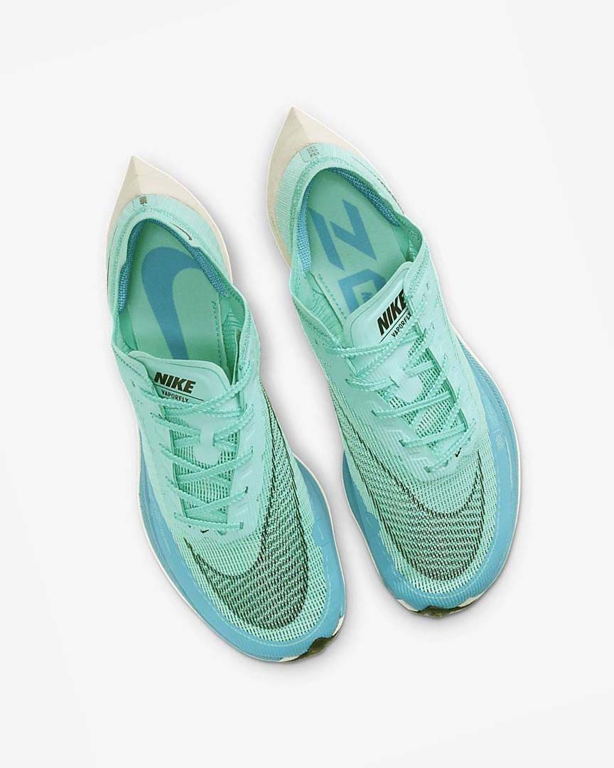 Green / Blue / White / Black Men's Nike ZoomX Vaporfly Next% 2 Running Shoes | UK2413