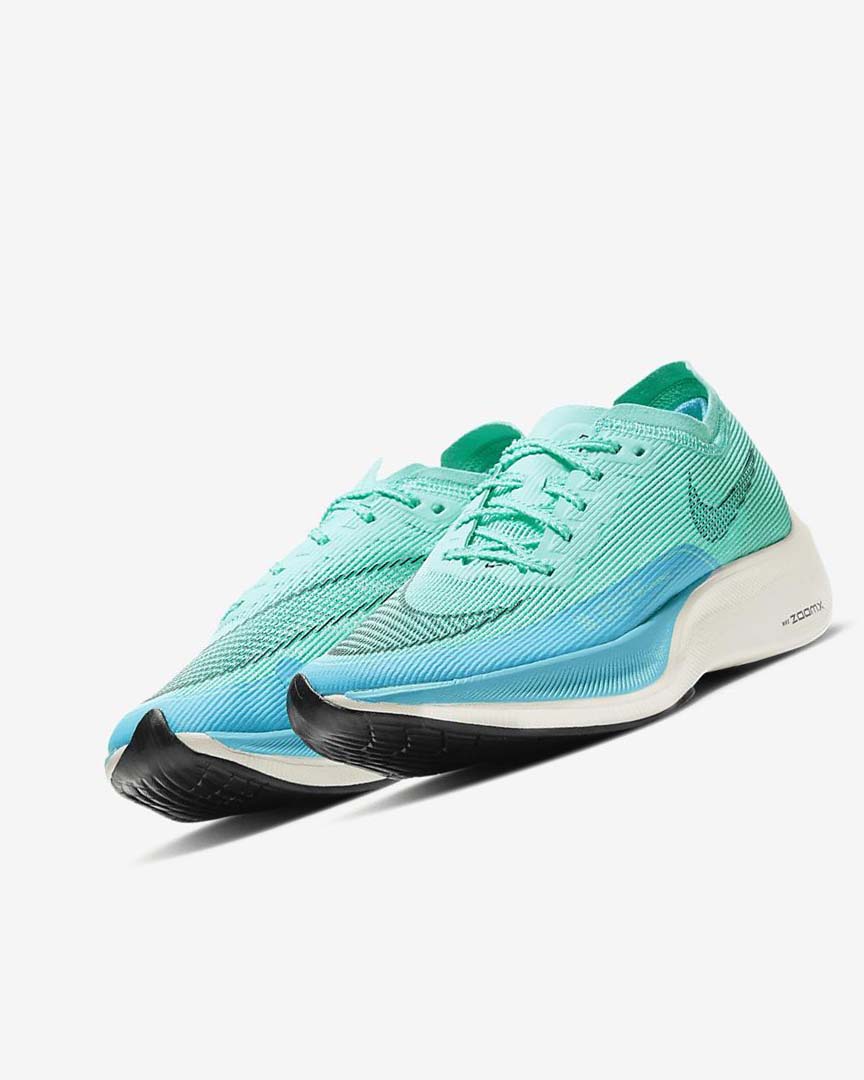 Green / Blue / White / Black Women's Nike ZoomX Vaporfly Next% 2 Running Shoes | UK5301