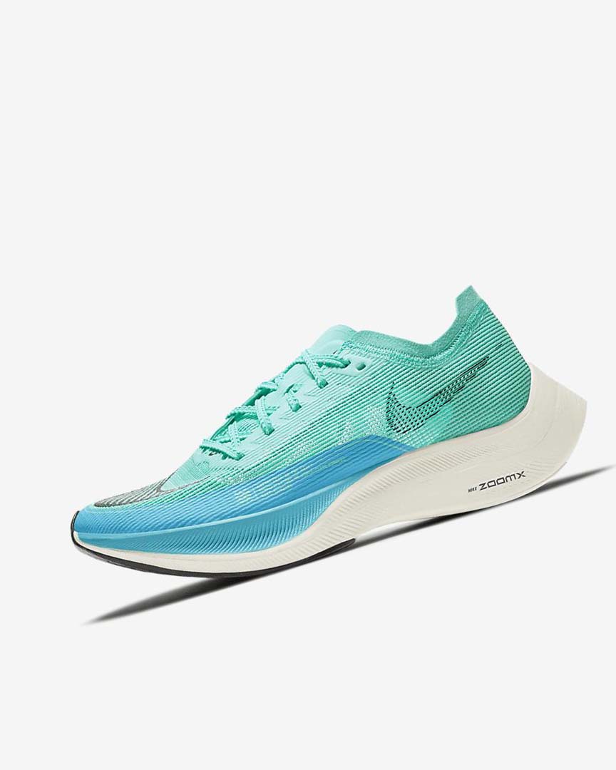 Green / Blue / White / Black Women\'s Nike ZoomX Vaporfly Next% 2 Running Shoes | UK5301