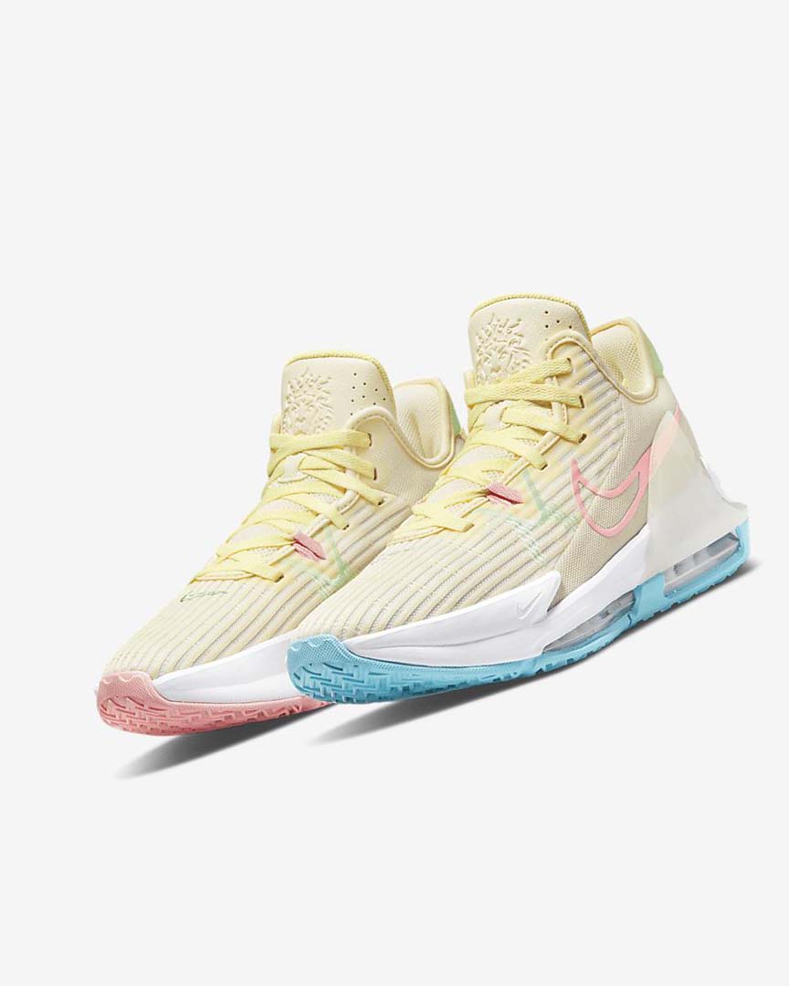 Green / Blue Women's Nike LeBron Witness 6 Basketball Shoes | UK5590