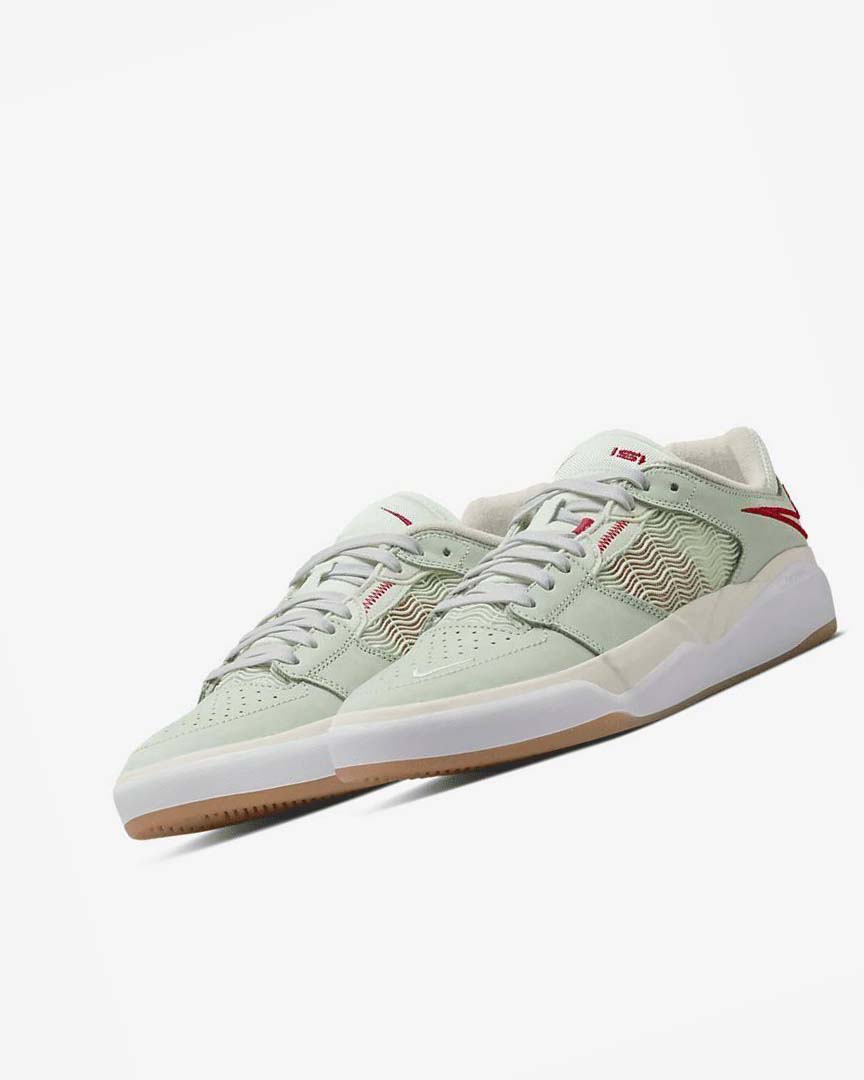 Green / Light Beige / Red Men's Nike SB Ishod Wair Premium Skate Shoes | UK4904