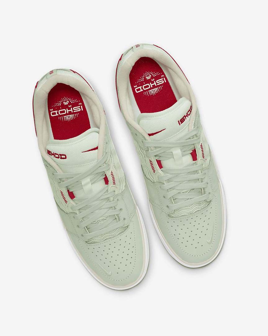 Green / Light Beige / Red Women's Nike SB Ishod Wair Premium Skate Shoes | UK3182