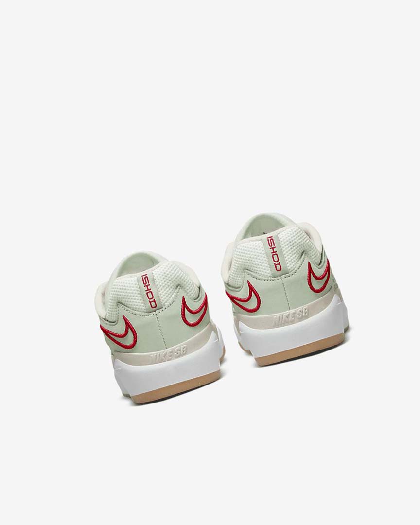 Green / Light Beige / Red Women's Nike SB Ishod Wair Premium Skate Shoes | UK3182