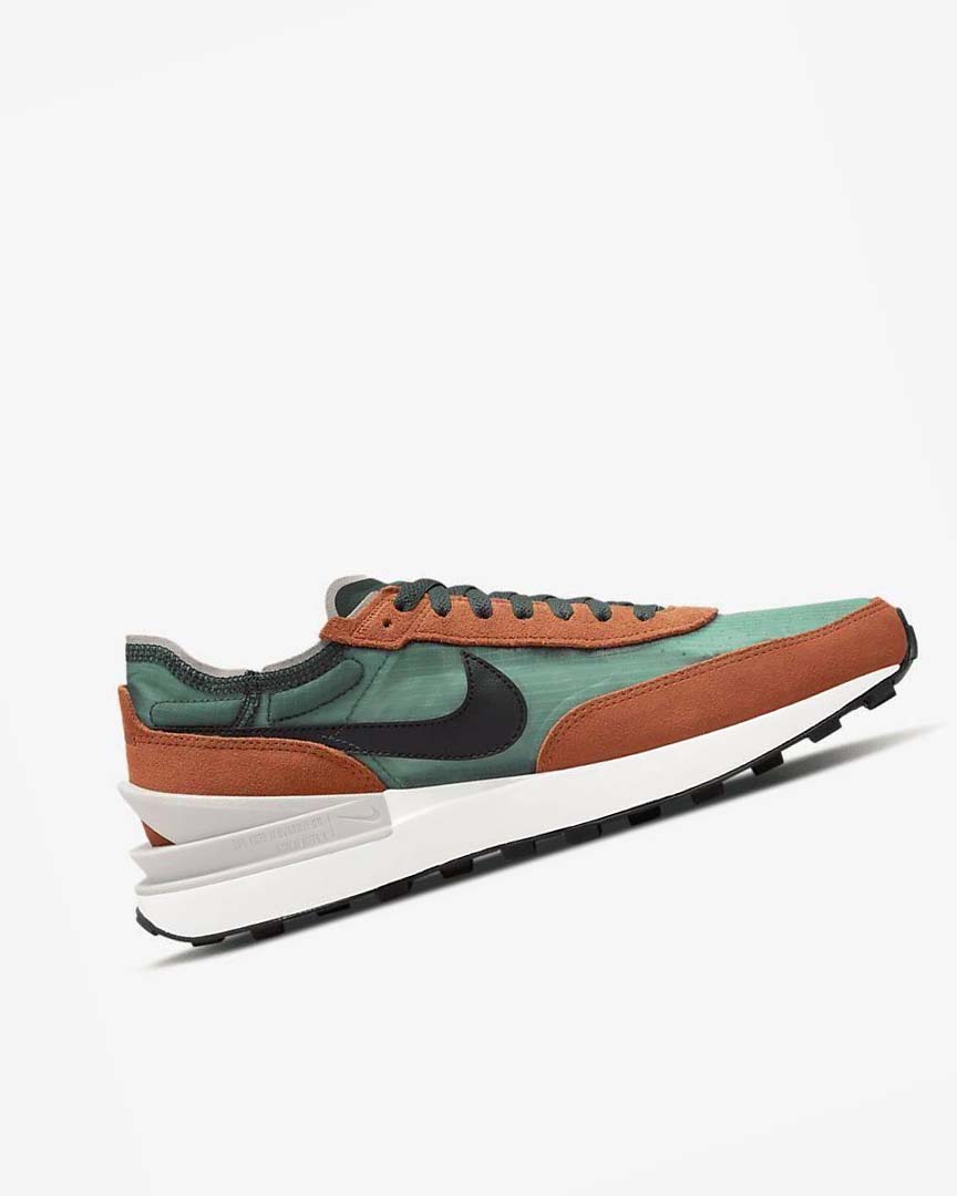 Green / Orange / Black Men's Nike Waffle One SE Sneakers | UK4513