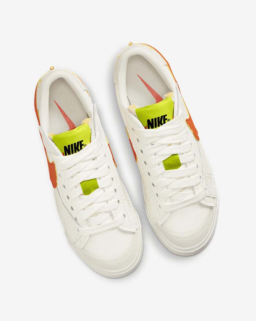 Green / Orange Women's Nike Blazer Low '77 Jumbo Sneakers | UK5307