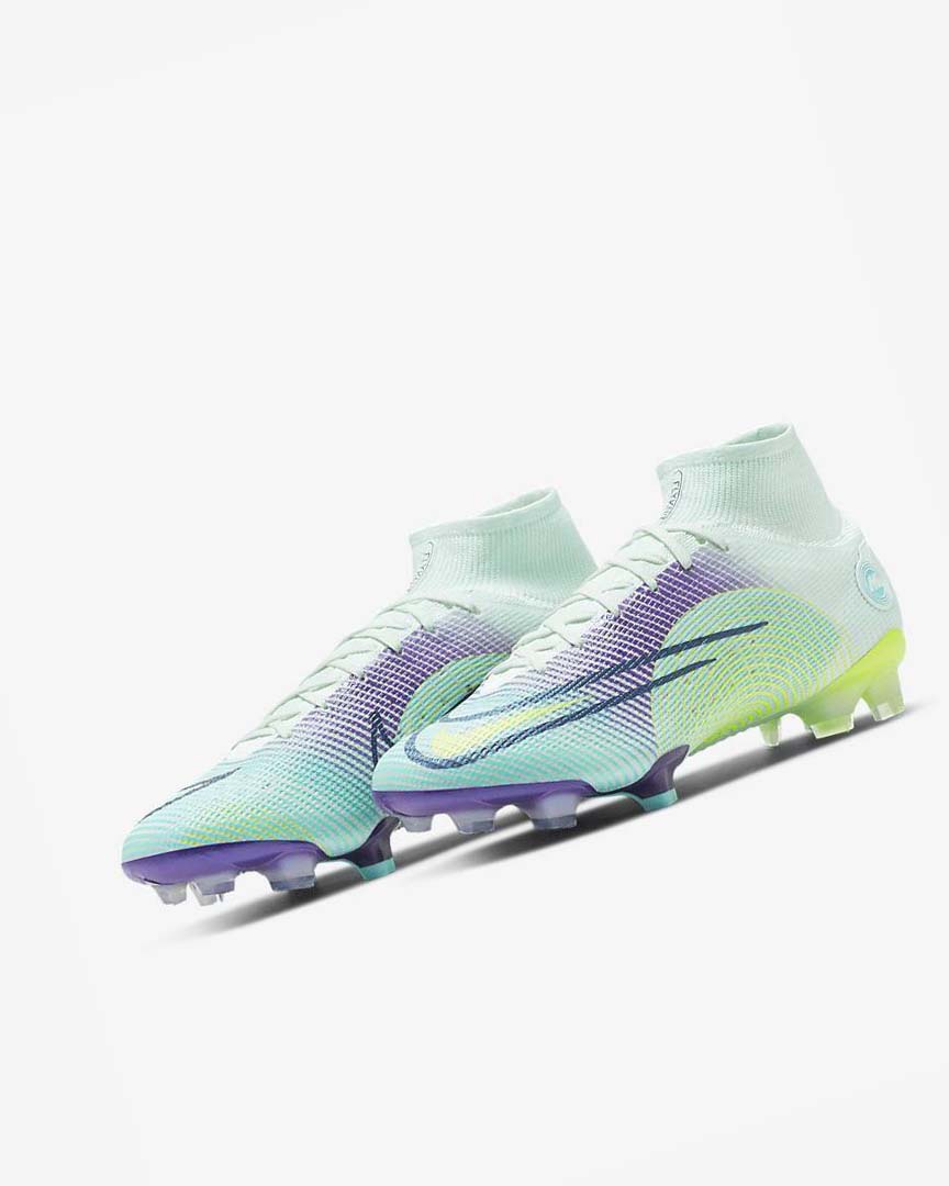 Green / Purple / Green Men's Nike Mercurial Dream Speed Superfly 8 Elite FG Football Boots | UK4642