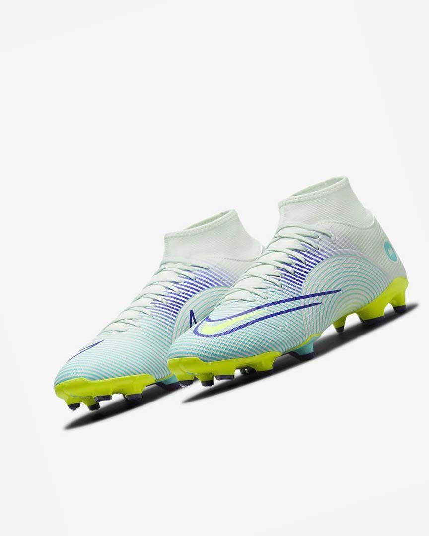 Green / Purple / Green Men's Nike Mercurial Dream Speed Superfly 8 Academy MG Football Boots | UK5095