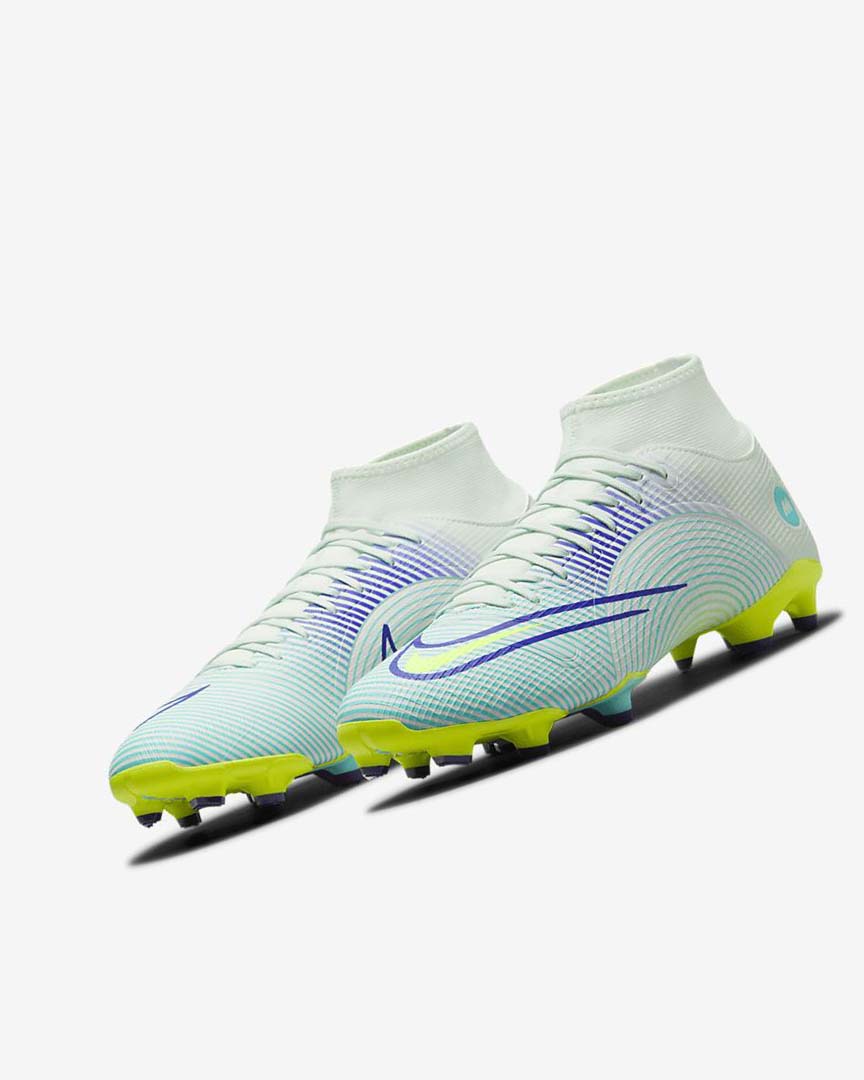 Green / Purple / Green Women's Nike Mercurial Dream Speed Superfly 8 Academy MG Football Boots | UK2507