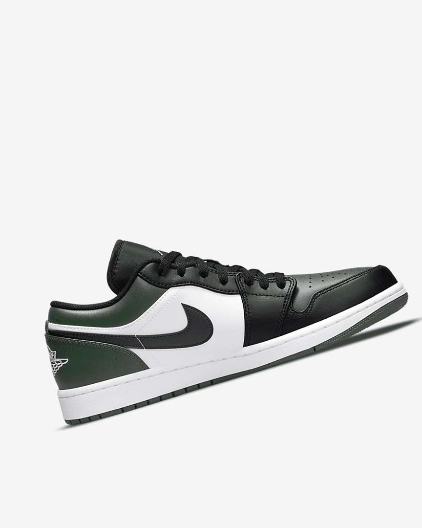 Green / White / Black Men's Nike Air Jordan 1 Low Sneakers | UK2229