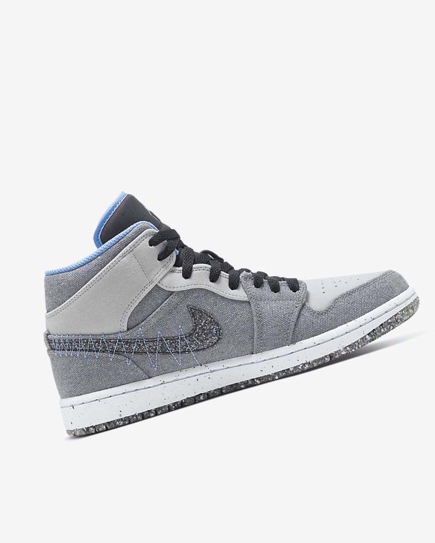 Grey / Black / Blue / Blue Men's Nike Air Jordan 1 Mid SE Sneakers | UK3128