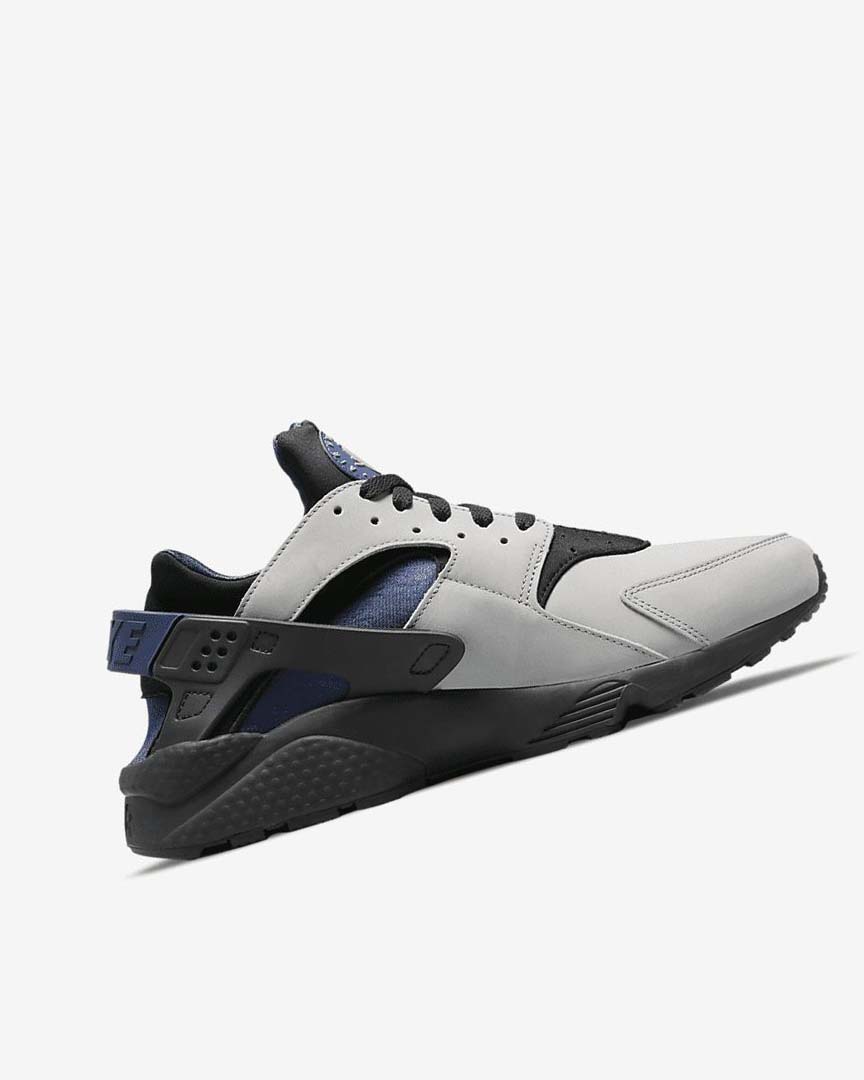 Grey / Black / Navy Men's Nike Air Huarache LE Sneakers | UK5193