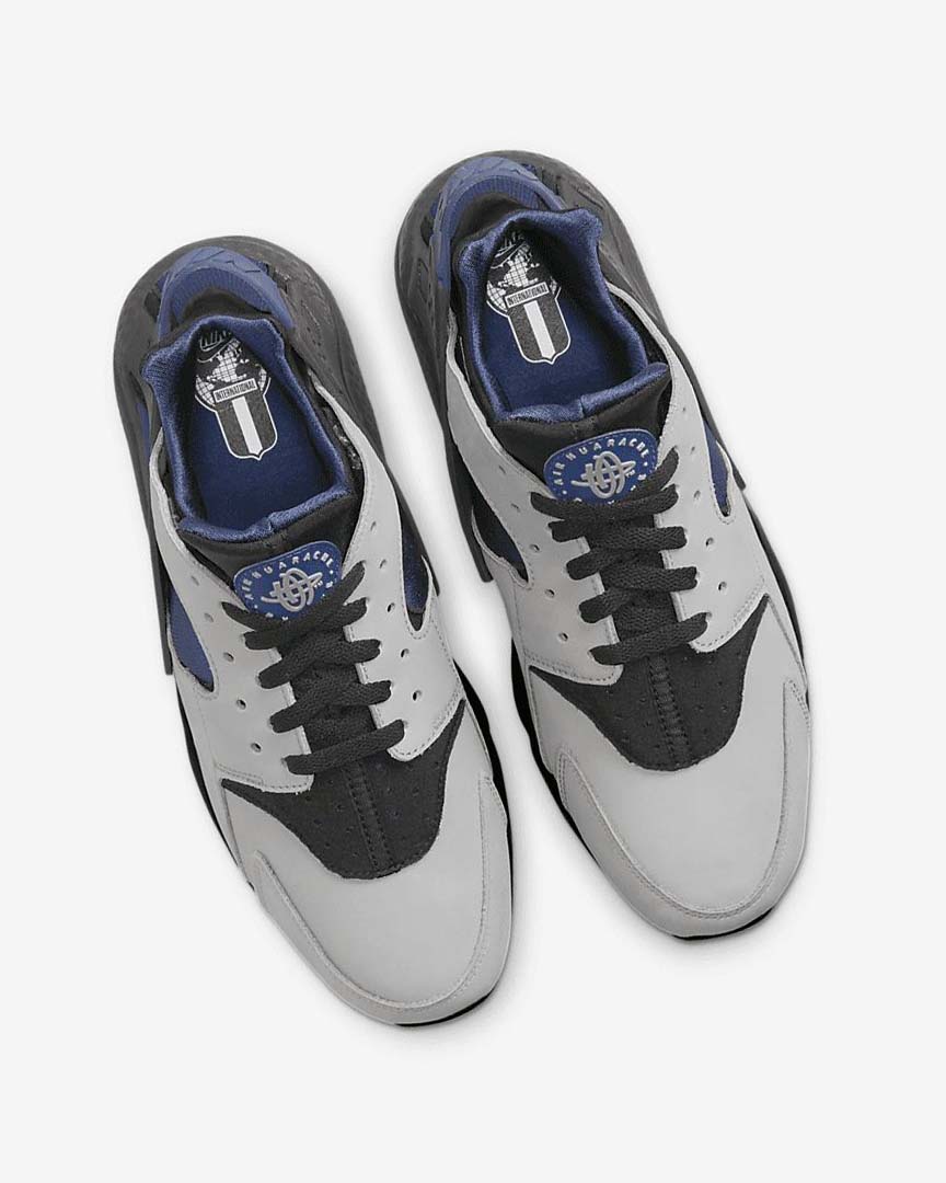 Grey / Black / Navy Men's Nike Air Huarache LE Sneakers | UK5193