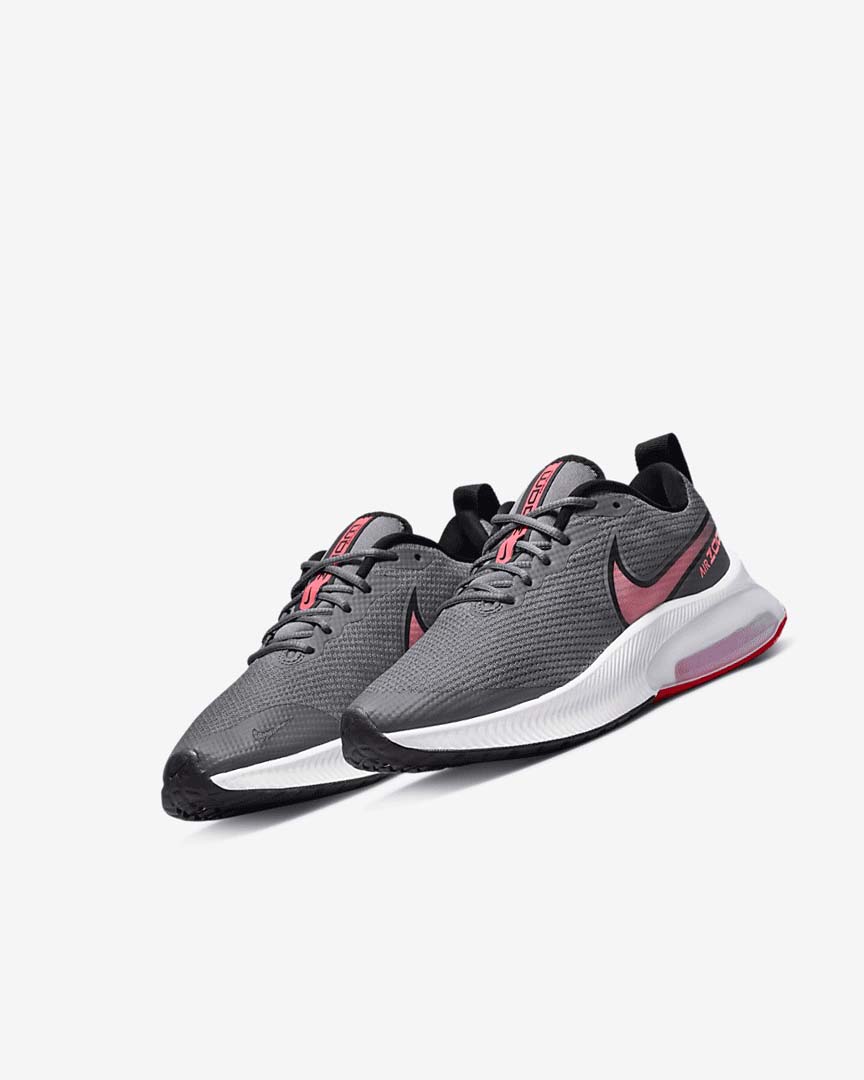 Grey / Black / Red Girls' Nike Air Zoom Arcadia Running Shoes | UK2879