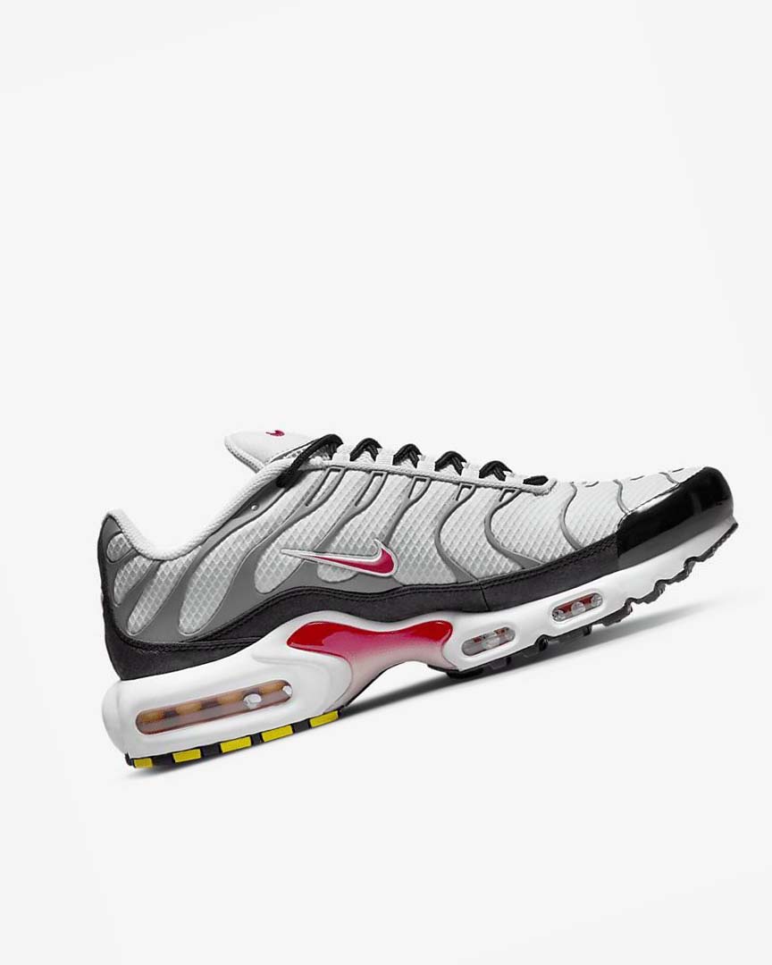 Grey / Black / Red Men's Nike Air Max Plus Sneakers | UK1120