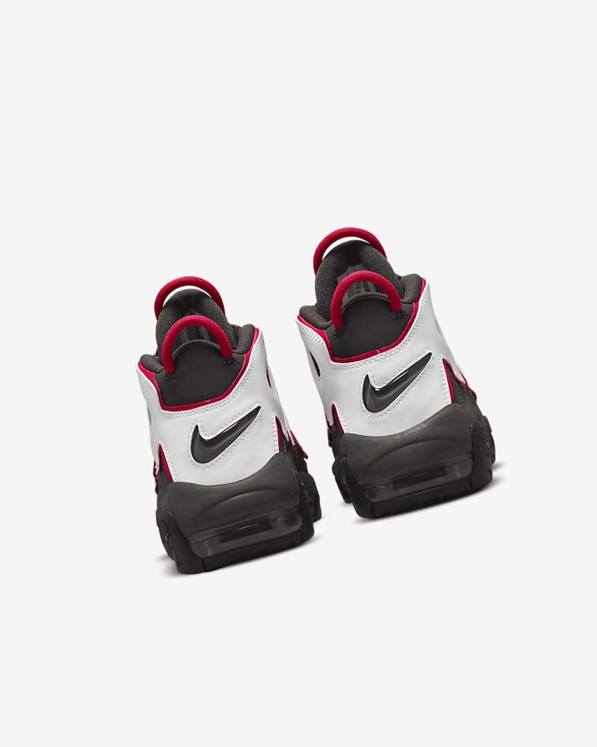 Grey / Black / Red / White Girls' Nike Air More Uptempo Sneakers | UK5145