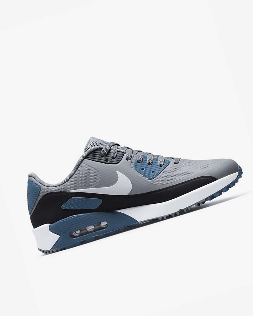 Grey / Black / White Men's Nike Air Max 90 G Golf Shoes | UK3186