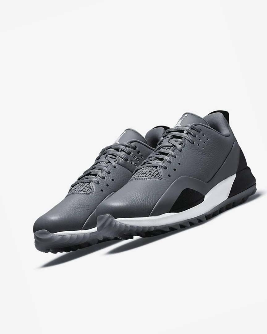 Grey / Black / White Men's Nike Jordan ADG 3 Golf Shoes | UK2871