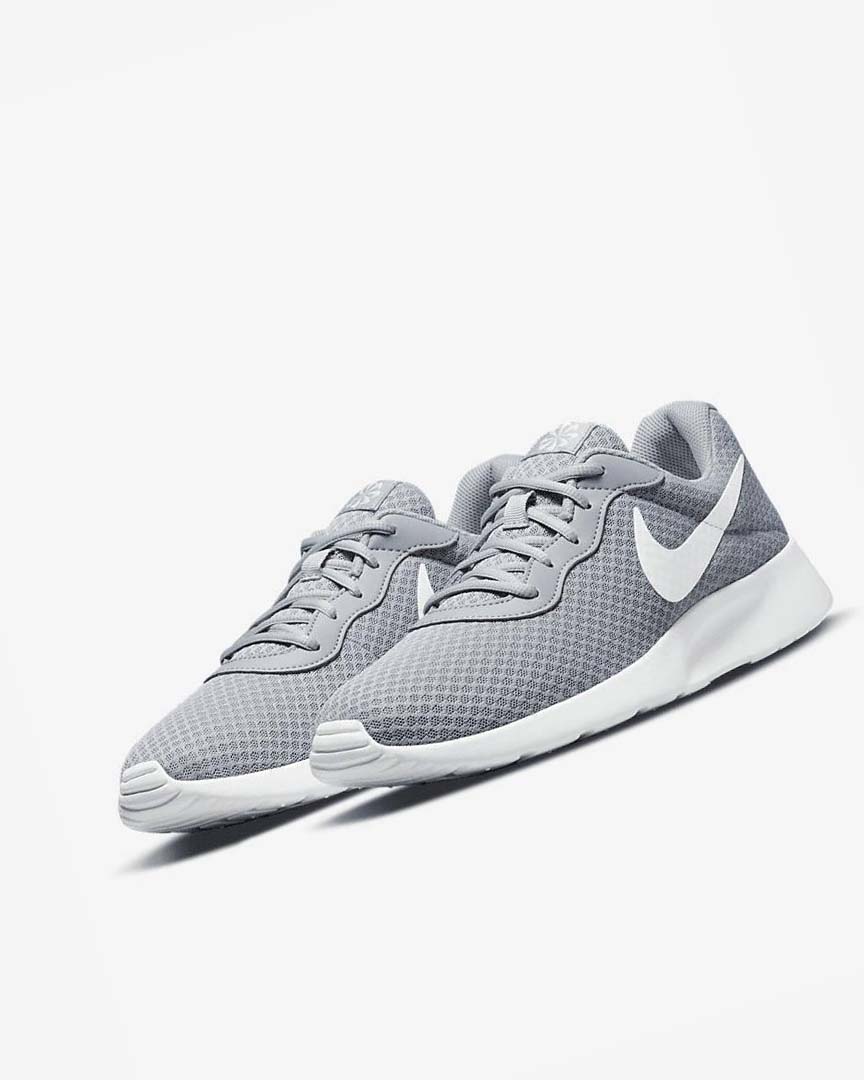 Grey / Black / White Men's Nike Tanjun Sneakers | UK3271