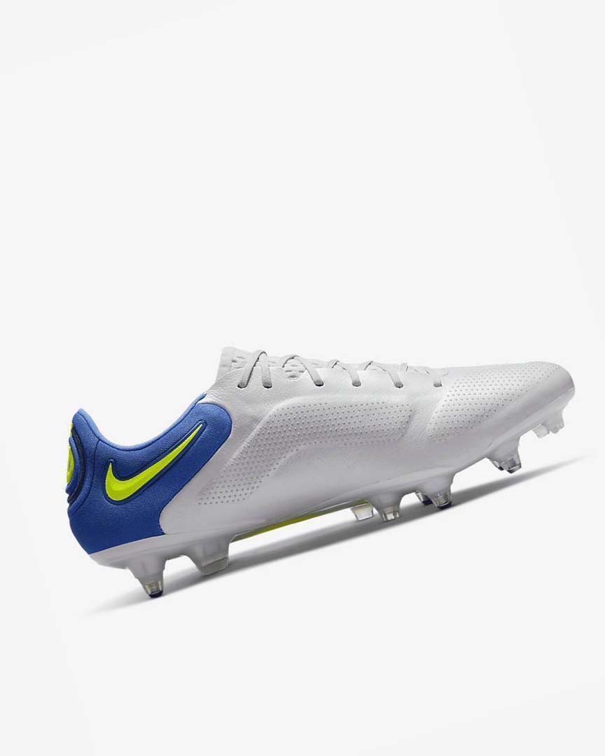 Grey / Blue Men's Nike Tiempo Legend 9 Elite SG-Pro AC Football Boots | UK2895