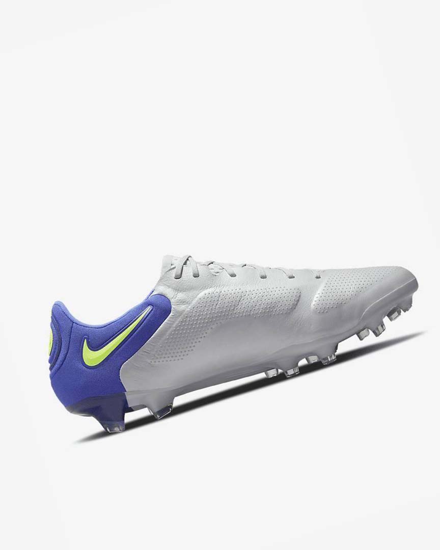 Grey / Blue Men's Nike Tiempo Legend 9 Elite FG Football Boots | UK4667