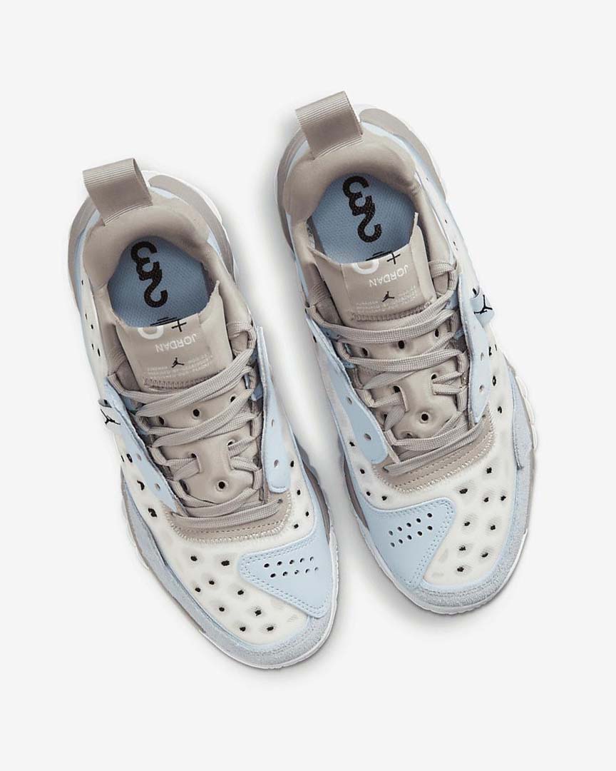 Grey / Blue / White / White Women's Nike Jordan Delta 2 Basketball Shoes | UK4736