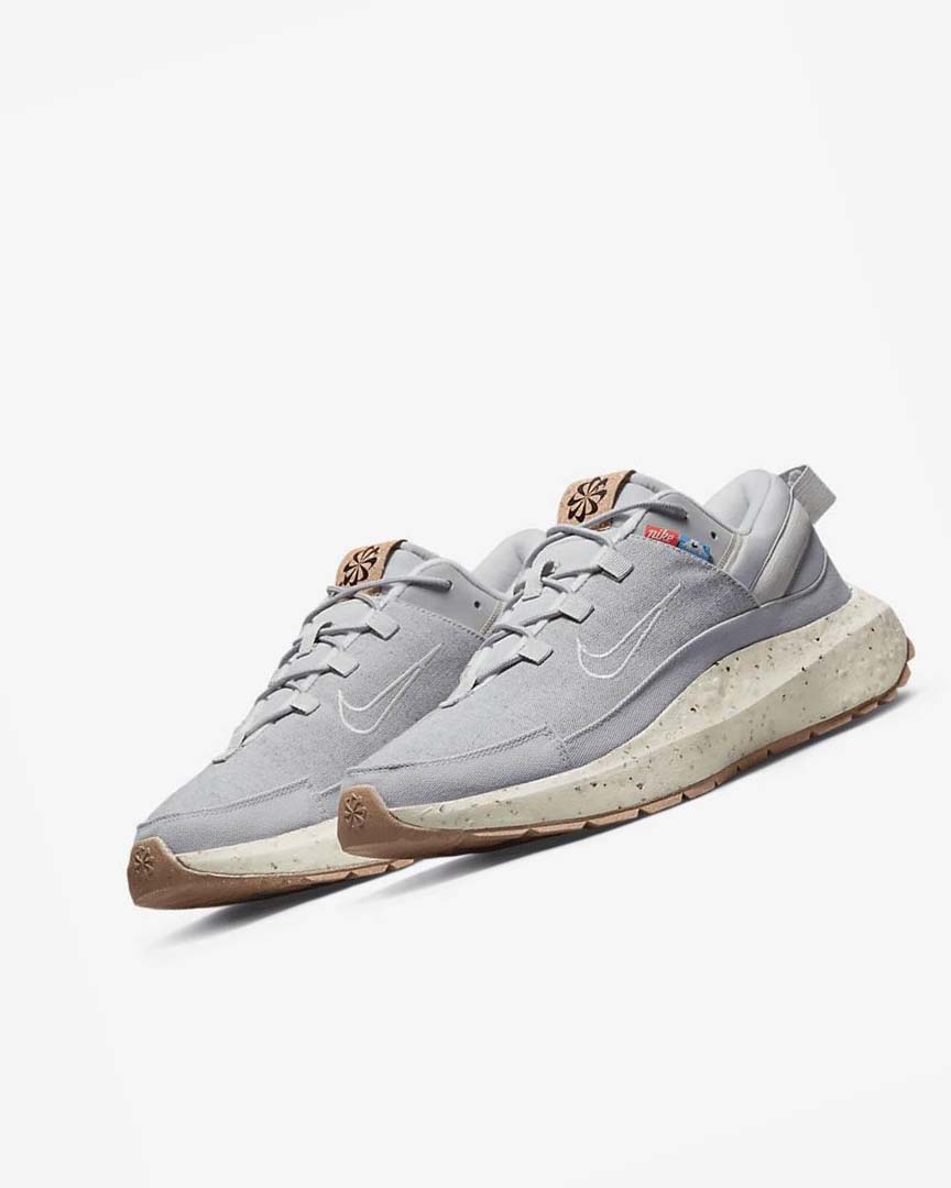 Grey / Brown Men's Nike Crater Remixa Sneakers | UK2665