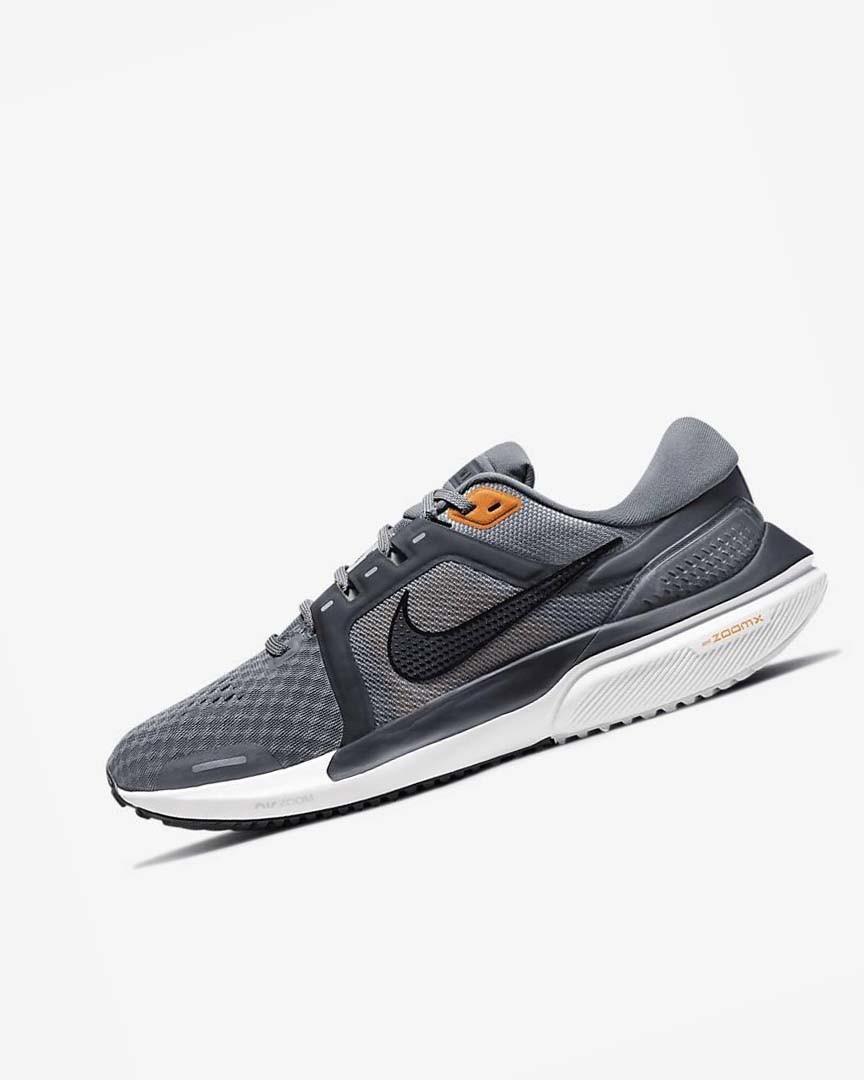 Grey / Dark Grey / Black Men\'s Nike Air Zoom Vomero 16 Running Shoes | UK1107