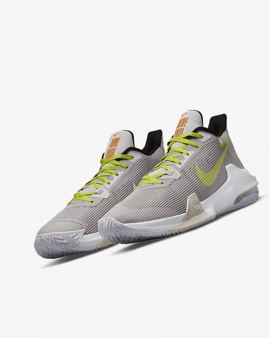 Grey / Green Men's Nike Air Max Impact 3 Basketball Shoes | UK2911