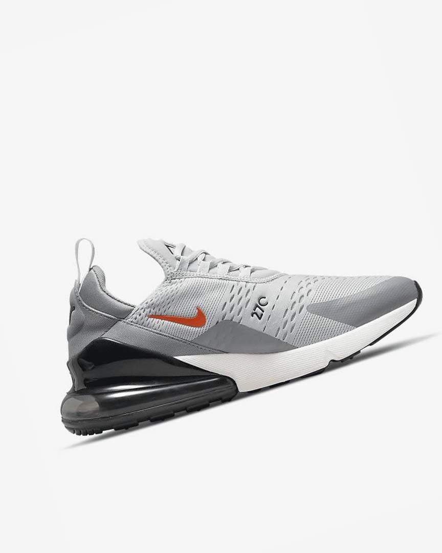 Grey / Grey / Orange Men's Nike Air Max 270 Casual Shoes | UK5087