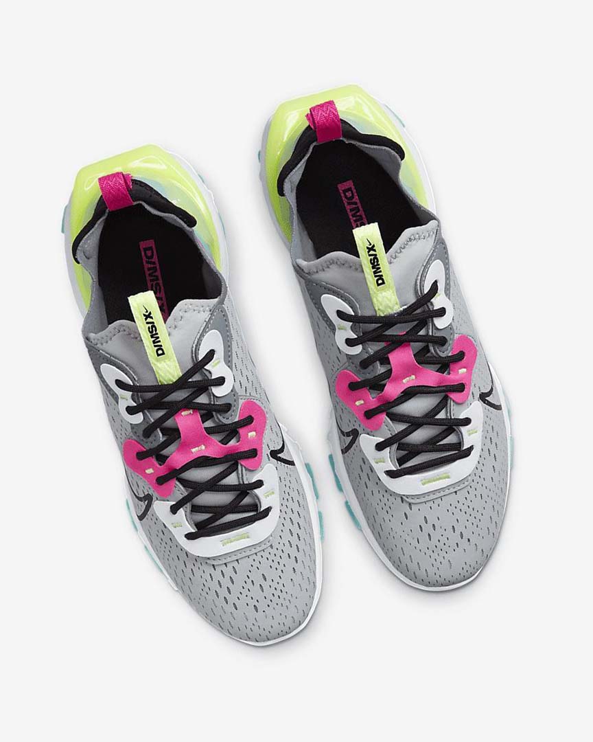 Grey / Grey / Pink / Black Women's Nike React Vision Running Shoes | UK2925