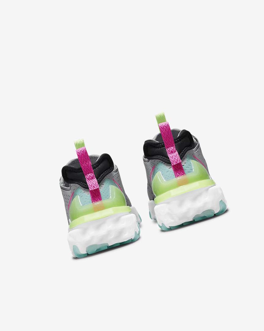 Grey / Grey / Pink / Black Women's Nike React Vision Running Shoes | UK2925