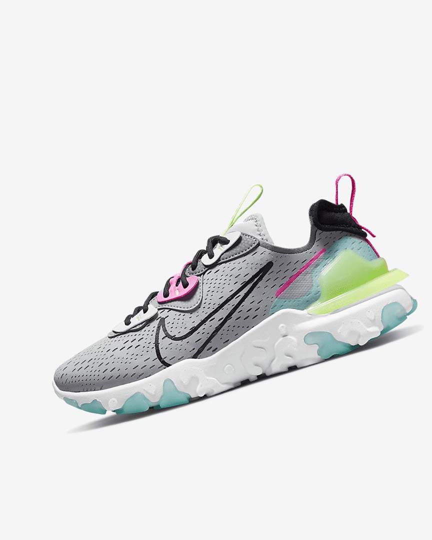 Grey / Grey / Pink / Black Women\'s Nike React Vision Running Shoes | UK2925