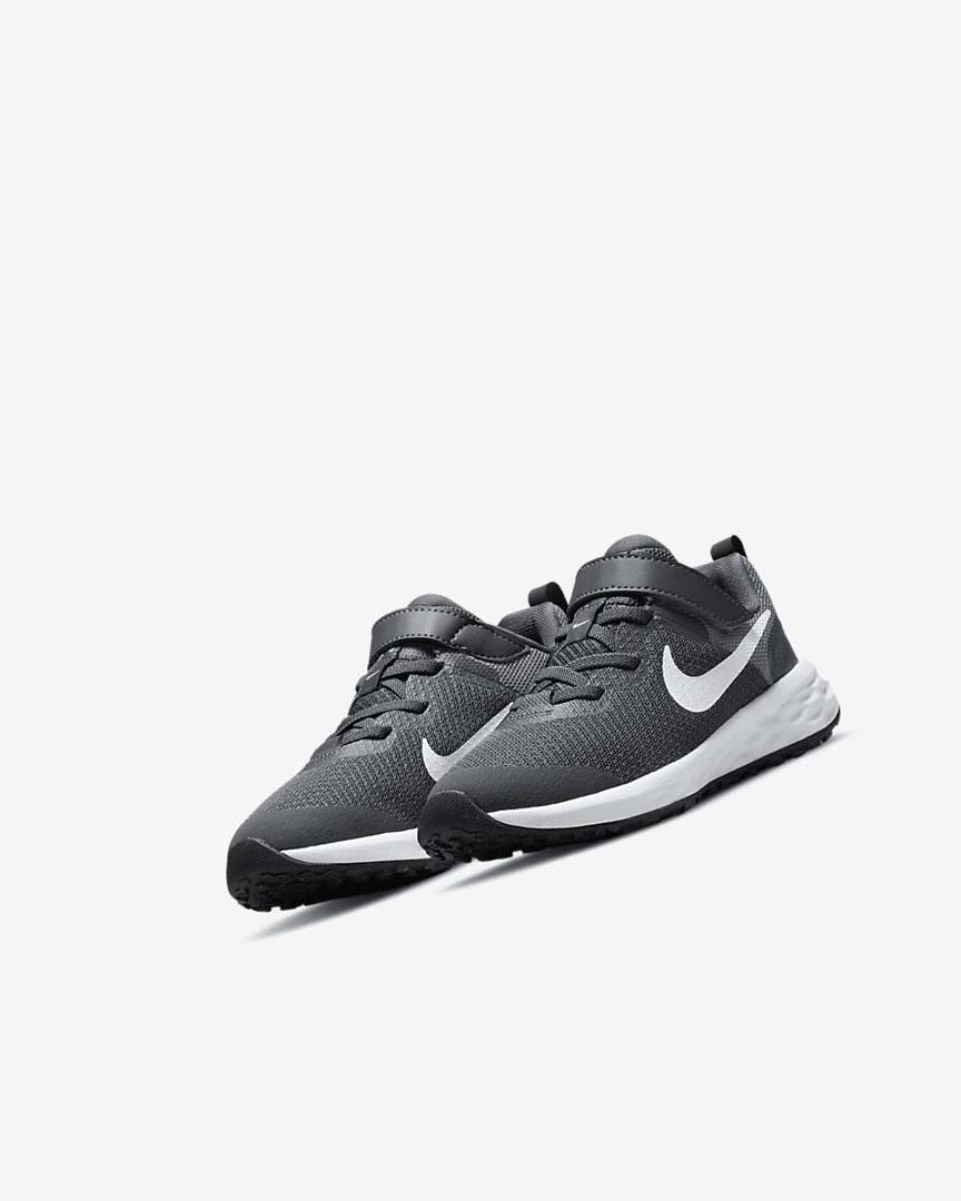 Grey / Grey / White Boys' Nike Revolution 6 Running Shoes | UK1212