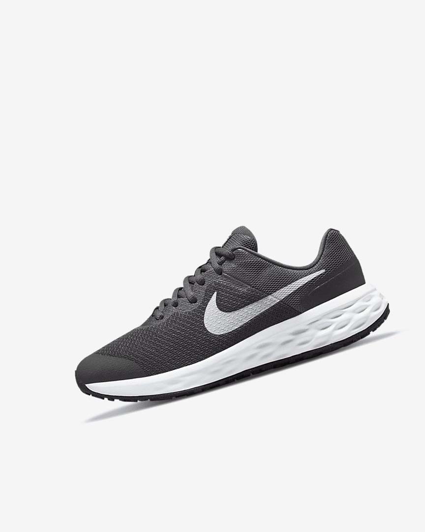 Grey / Grey / White Boys\' Nike Revolution 6 Running Shoes | UK5447