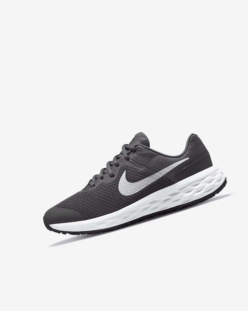 Grey / Grey / White Girls\' Nike Revolution 6 Running Shoes | UK2521