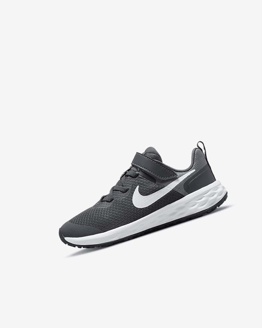 Grey / Grey / White Girls\' Nike Revolution 6 Running Shoes | UK4892