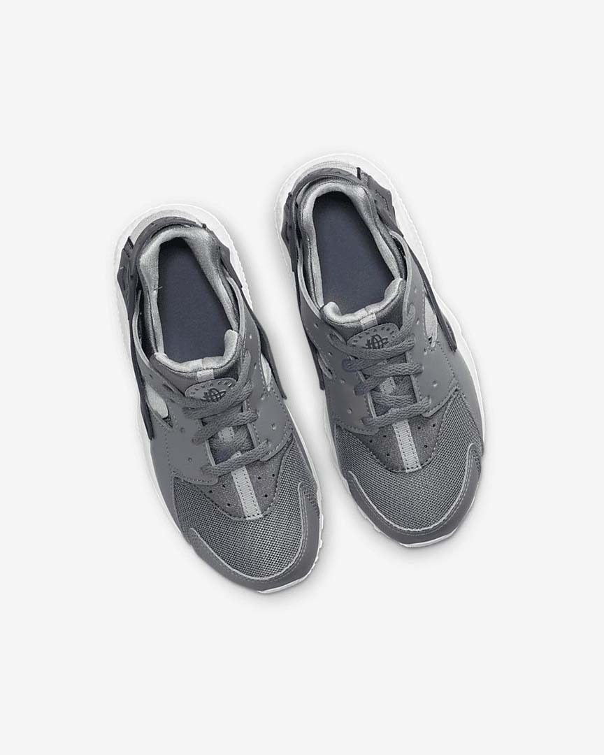 Grey / Grey / White / Grey Boys' Nike Huarache Run Shoes | UK5401